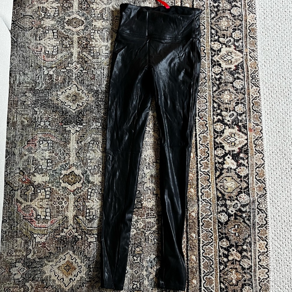 Faux leather spanx medium tall